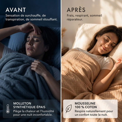 Couverture Mousseline — Légère & Respirante