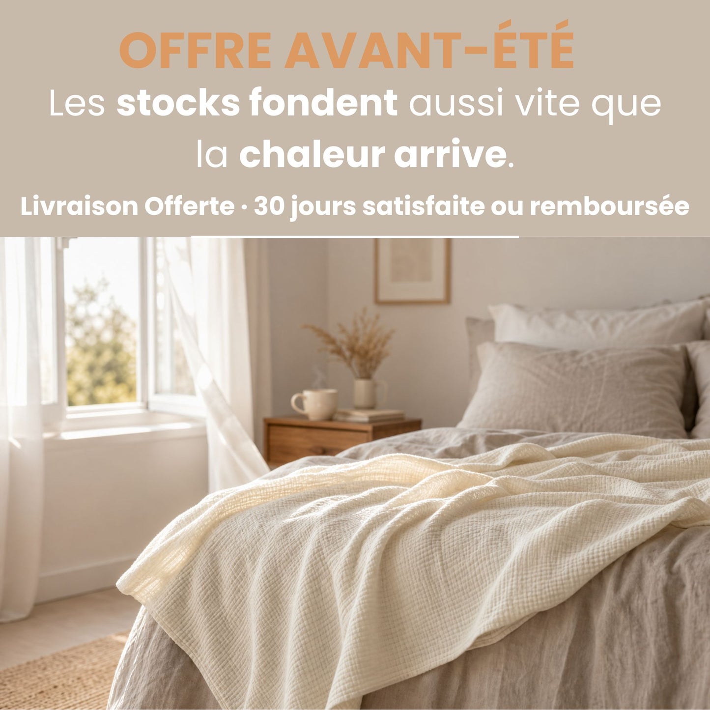Couverture Mousseline — Légère & Respirante