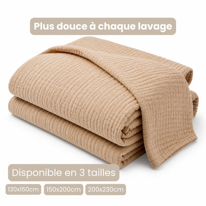 Couverture Mousseline — Légère & Respirante