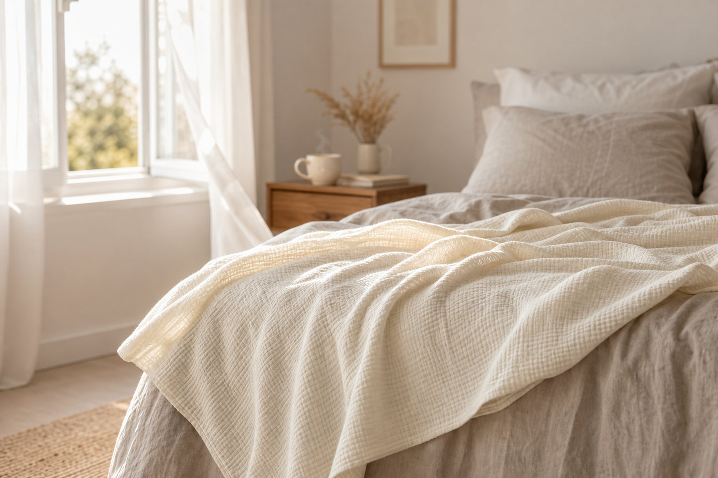 Couverture en mousseline coton