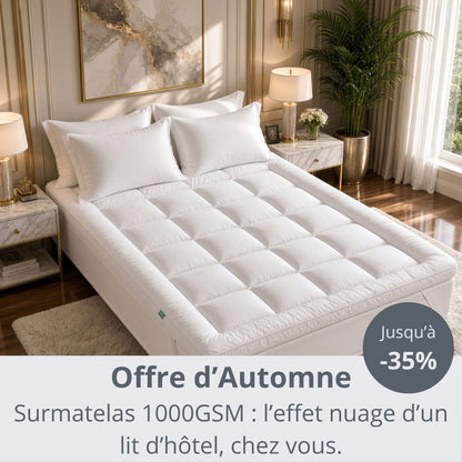 Surmatelas 1000GSM — Extra-épais, moelleux dès la première seconde